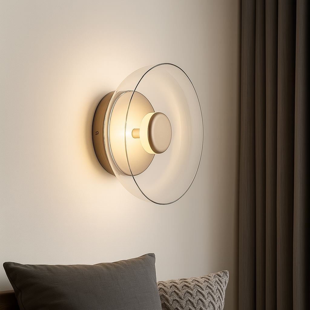 Retro Nordic Glass Wall Lamp – Vintage Speaker Look LED