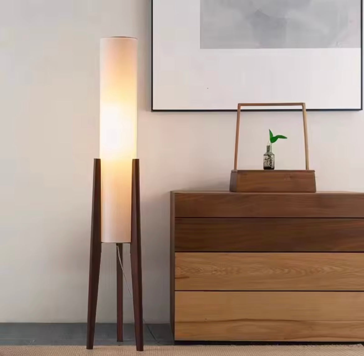 Kado – Japanese Retro Wood Floor Lamp for Corner Spaces