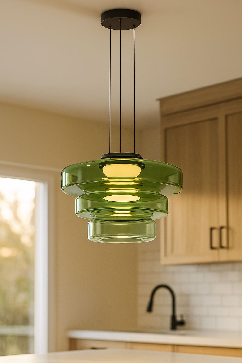 Luxury Glass Pendant Light for Kitchen Islands & Dining Rooms