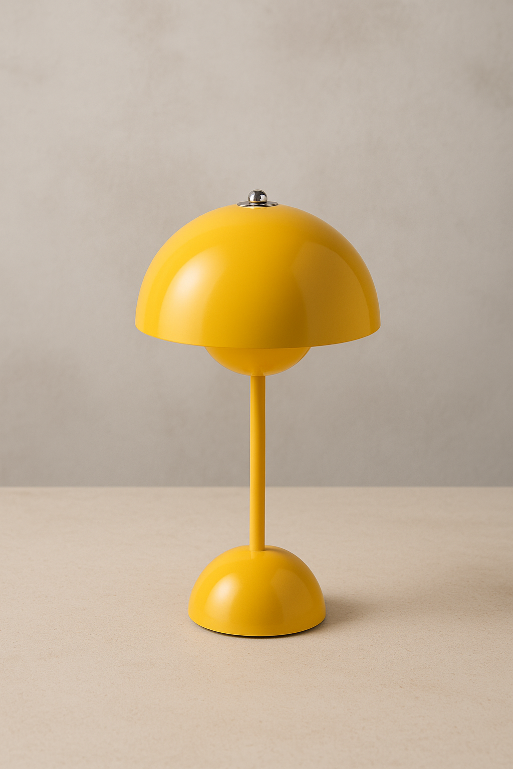 yellow mushroom table lamp with touch switch and 3 brightness levels


